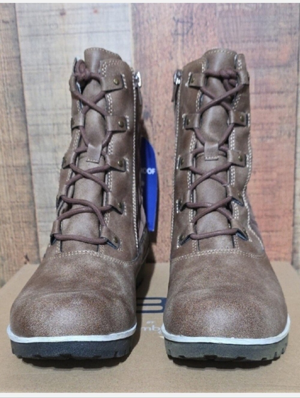Jambu Women's Quilted Lace-Up Brown/Tan Winter Boot